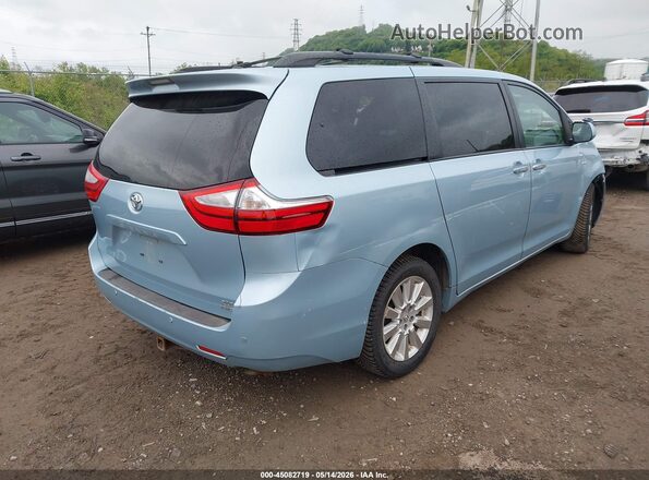 5TDDK3DC4GS136382 2016 TOYOTA SIENNA Light Blue Rear right