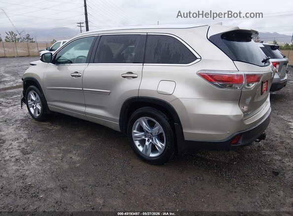 5TDDKRFHXGS345721 2016 TOYOTA HIGHLANDER Бежевый Задняя левая четверть