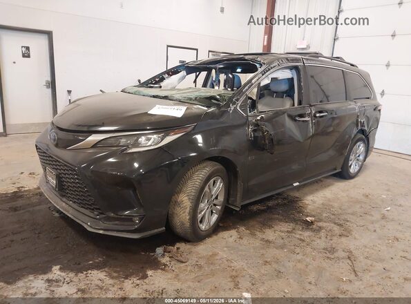 5TDDSKFC5NS048753 2022 TOYOTA SIENNA Black Vista tres cuartos delantera izquierda