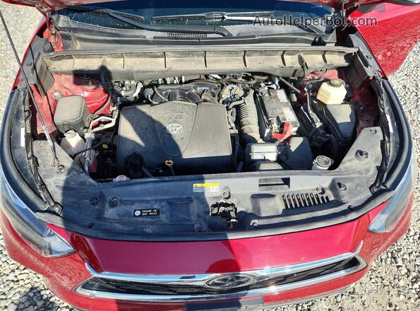 5TDDZRBH9NS577290 2022 TOYOTA HIGHLANDER Red Widok komory silnika