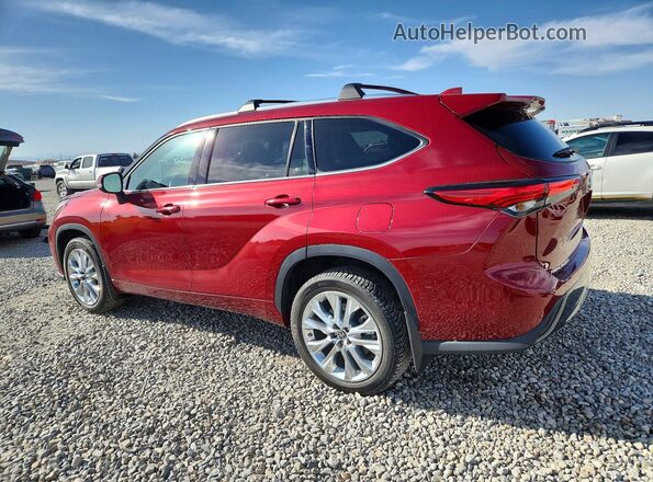 5TDDZRBH9NS577290 2022 TOYOTA HIGHLANDER Red Tył lewy