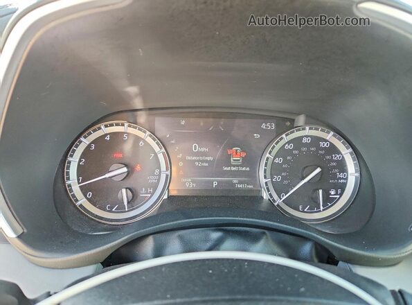 5TDDZRBH9NS577290 2022 TOYOTA HIGHLANDER Red Widok zestawu wskaźników
