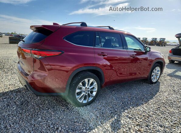 5TDDZRBH9NS577290 2022 TOYOTA HIGHLANDER Red Tył prawy