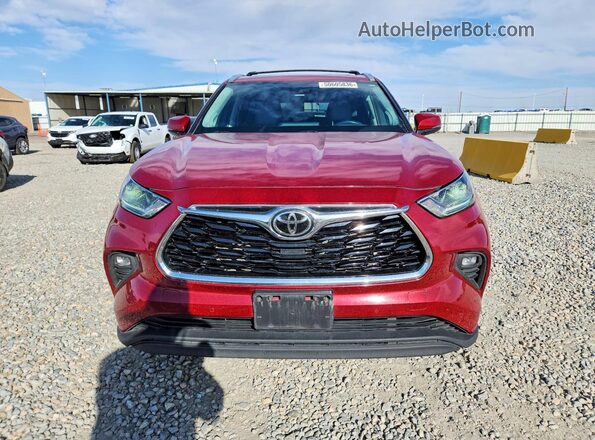 5TDDZRBH9NS577290 2022 TOYOTA HIGHLANDER Red Widok z przodu