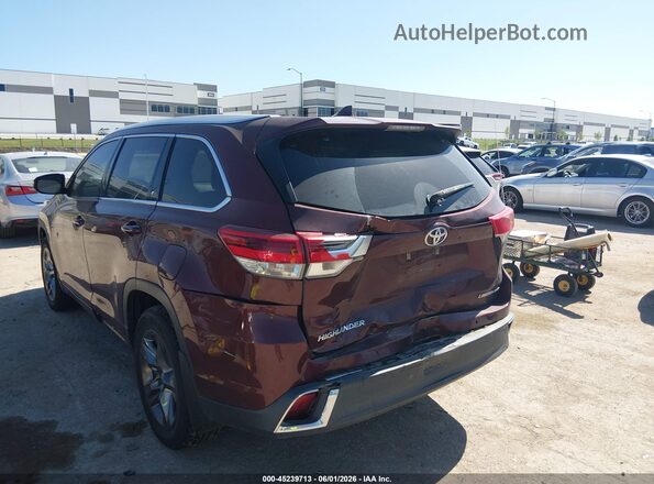 5TDDZRFH0HS403445 2017 TOYOTA HIGHLANDER Бордовый Задняя левая четверть
