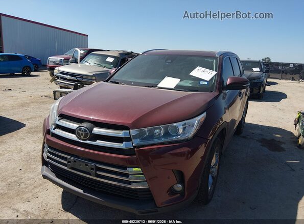 5TDDZRFH0HS403445 2017 TOYOTA HIGHLANDER Бордовый Передняя левая четверть