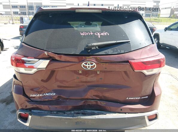 5TDDZRFH0HS403445 2017 TOYOTA HIGHLANDER Бордовый Вид спереди