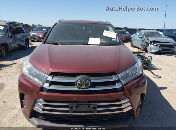 5TDDZRFH0HS403445 2017 TOYOTA HIGHLANDER Бордовый Вид щитка приборов