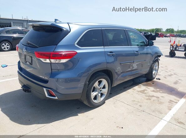 5TDDZRFH0HS418219 2017 TOYOTA HIGHLANDER Blue Rear right