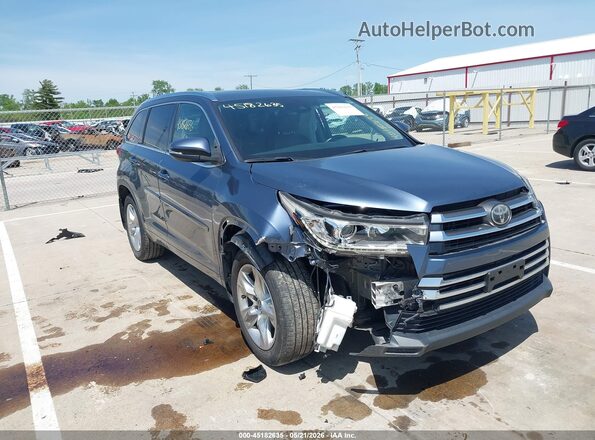 5TDDZRFH0HS418219 2017 TOYOTA HIGHLANDER Blue Front view
