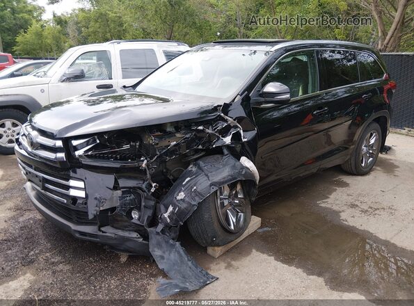 5TDDZRFH0HS447686 2017 TOYOTA HIGHLANDER Black წინა მარცხენა ხედი სამი მეოთხედიდან
