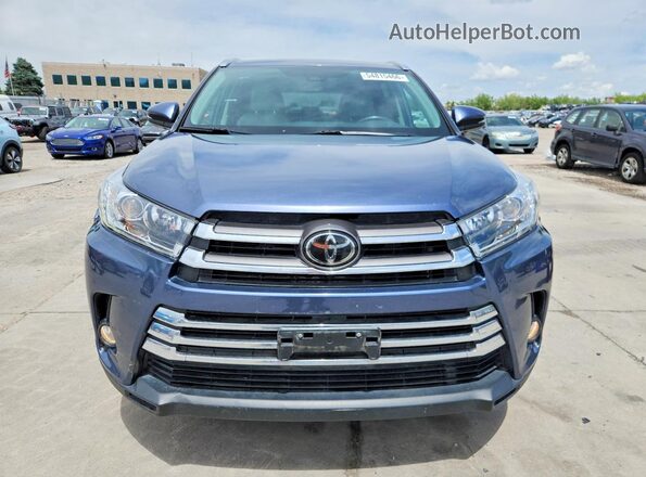 5TDDZRFH2JS870498 2018 TOYOTA HIGHLANDER Blue Widok z przodu