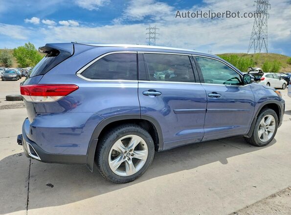 5TDDZRFH2JS870498 2018 TOYOTA HIGHLANDER Blue Tył prawy