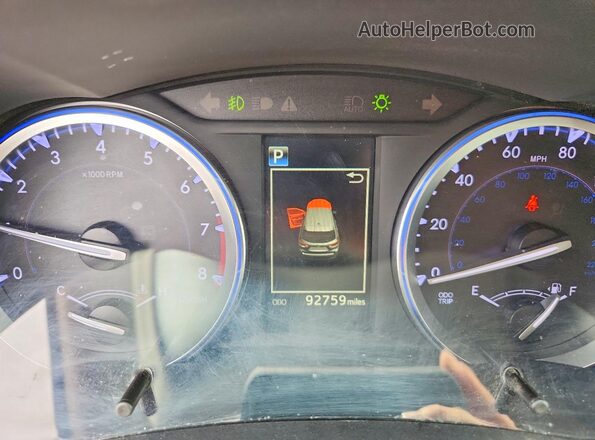 5TDDZRFH2JS870498 2018 TOYOTA HIGHLANDER Blue Widok zestawu wskaźników