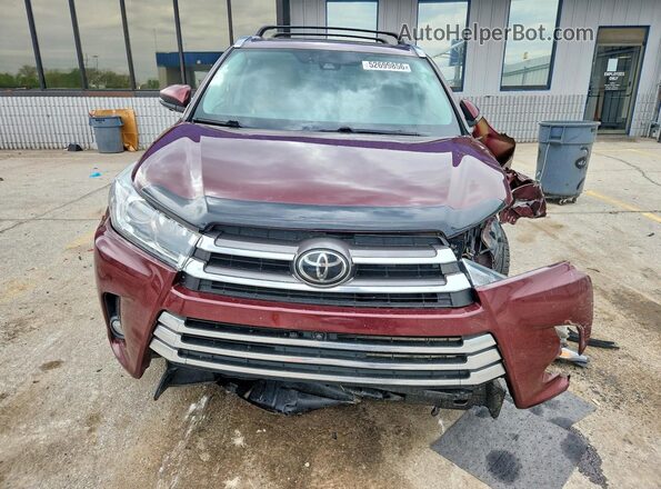 5TDDZRFH3JS806535 2018 TOYOTA HIGHLANDER Burgundy Вид спереду