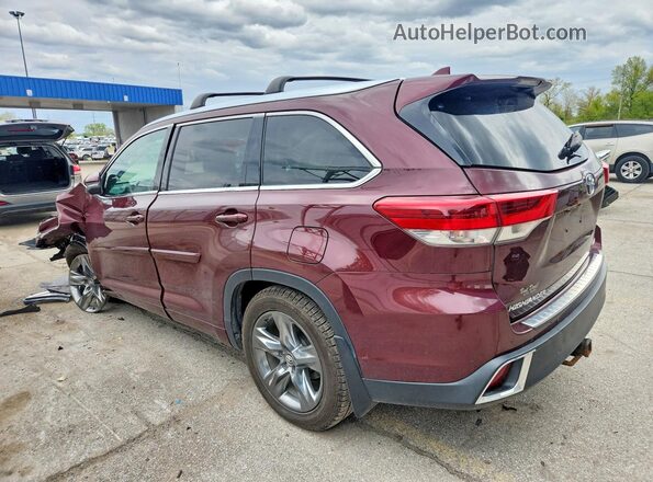 5TDDZRFH3JS806535 2018 TOYOTA HIGHLANDER Burgundy Задня ліва чверть