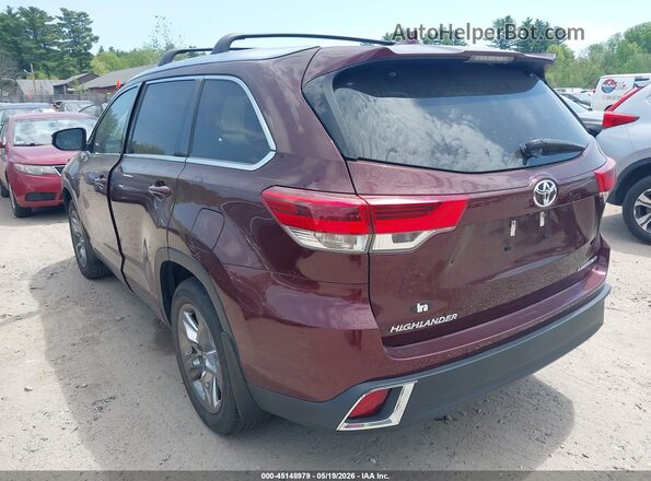 5TDDZRFH4KS967638 2019 TOYOTA HIGHLANDER Red Rear left