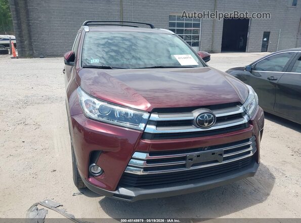5TDDZRFH4KS967638 2019 TOYOTA HIGHLANDER Red Instrument cluster view