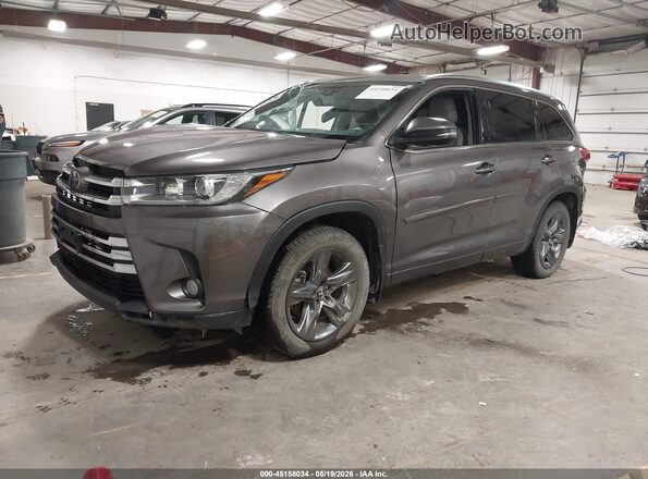 5TDDZRFH8HS411907 2017 TOYOTA HIGHLANDER Gray წინა მარცხენა ხედი სამი მეოთხედიდან