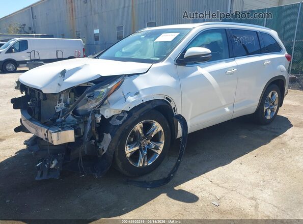 5TDDZRFH8JS870912 2018 TOYOTA HIGHLANDER White წინა მარცხენა ხედი სამი მეოთხედიდან