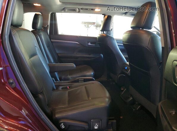 5TDDZRFH9JS894765 2018 TOYOTA HIGHLANDER Burgundy Vista interior trasera