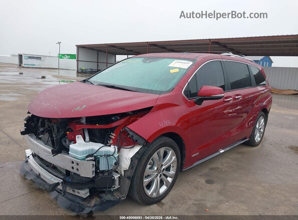 5TDERKEC9MS033432 2021 TOYOTA SIENNA Burgundy Передня ліва чверть