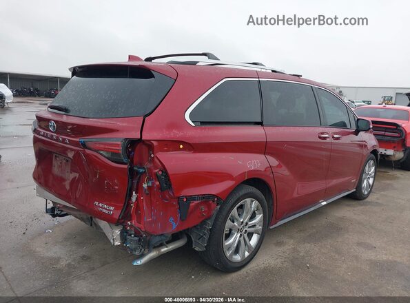 5TDERKEC9MS033432 2021 TOYOTA SIENNA Burgundy Задня права чверть