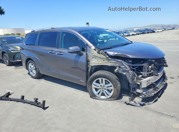 5TDESKFC7MS003932 2021 TOYOTA SIENNA Серый Передняя правая четверть