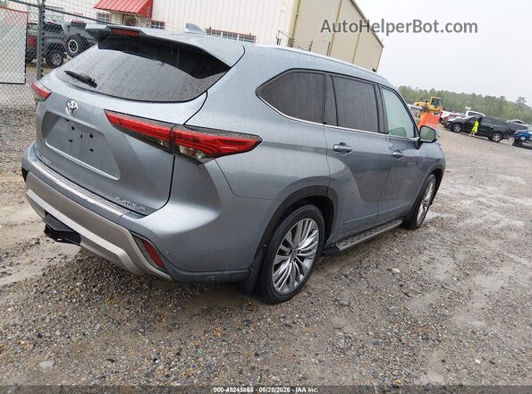 5TDFZRAH5NS126240 2022 TOYOTA HIGHLANDER Blue Հետևի աջ