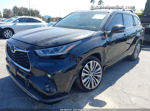 5TDFZRAHXNS142370 2022 TOYOTA HIGHLANDER Black Front view