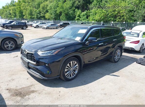5TDFZRBH0MS064811 2021 TOYOTA HIGHLANDER Black წინა მარცხენა ხედი სამი მეოთხედიდან