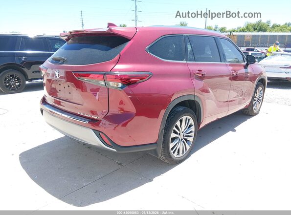5TDFZRBH4MS150753 2021 TOYOTA HIGHLANDER Красный Задняя правая четверть