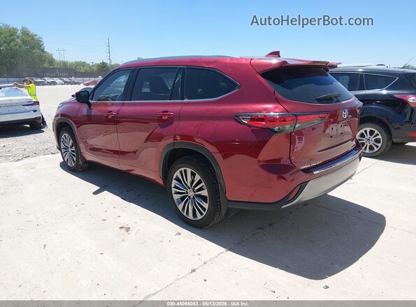 5TDFZRBH4MS150753 2021 TOYOTA HIGHLANDER Красный Задняя левая четверть