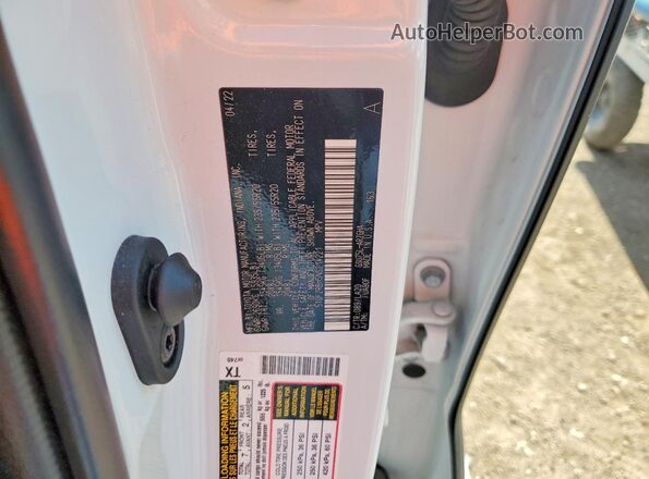 5TDFZRBH5NS214221 2022 TOYOTA HIGHLANDER White Widok naklejki z numerem VIN