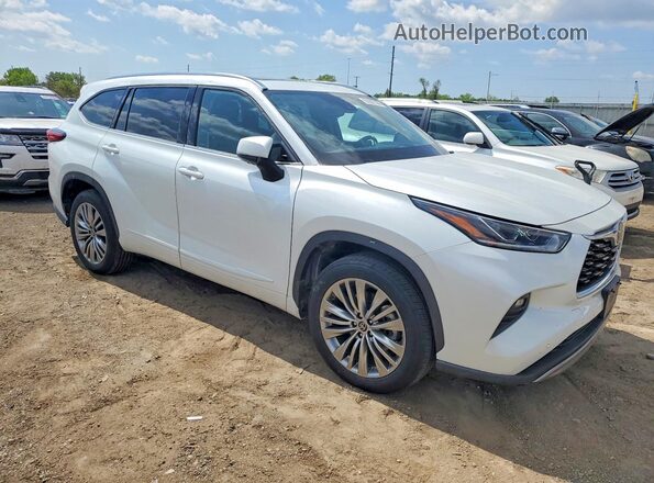5TDFZRBH5NS214221 2022 TOYOTA HIGHLANDER White Przód prawy