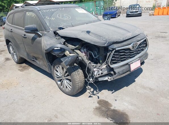 5TDFZRBH7LS031402 2020 TOYOTA HIGHLANDER Black Widok z przodu