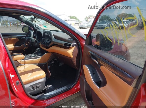 5TDFZRBHXMS144441 2021 TOYOTA HIGHLANDER Red Front interior view