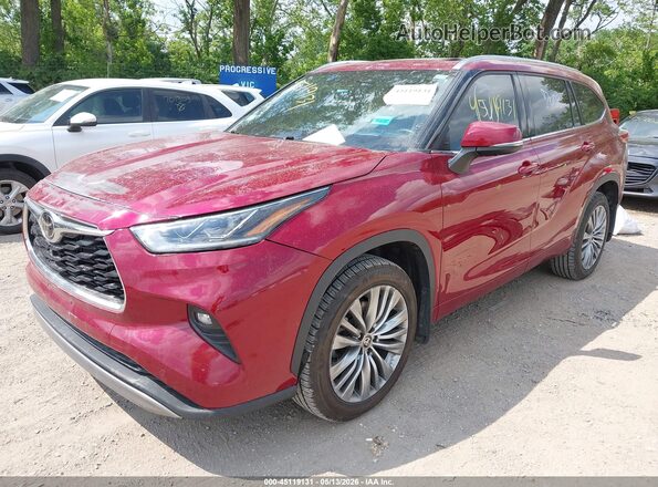 5TDFZRBHXMS144441 2021 TOYOTA HIGHLANDER Red Front left