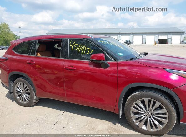 5TDFZRBHXMS144441 2021 TOYOTA HIGHLANDER Red Rear interior view