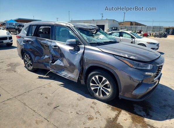 5TDGZRAH1MS055430 2021 TOYOTA HIGHLANDER Gray 
