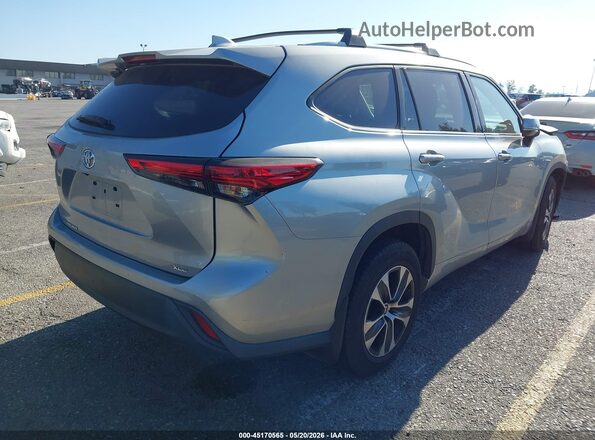 5TDGZRAH2NS090348 2022 TOYOTA HIGHLANDER Silver Trasero derecho