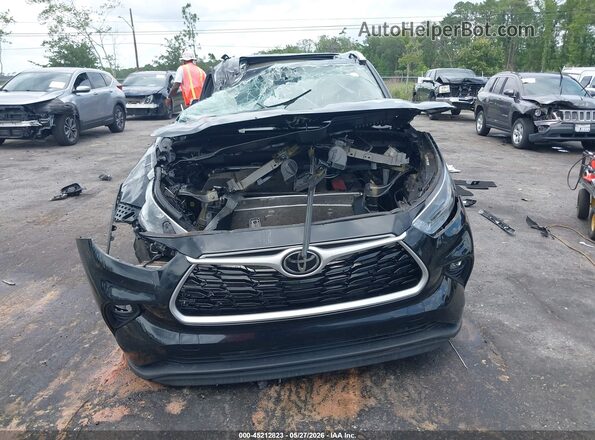 5TDGZRAH3NS112910 2022 TOYOTA HIGHLANDER Black Вид щитка приладів