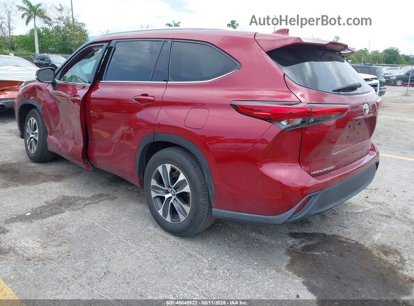 5TDGZRAH6LS513137 2020 TOYOTA LE Burgundy უკანა მარცხენა