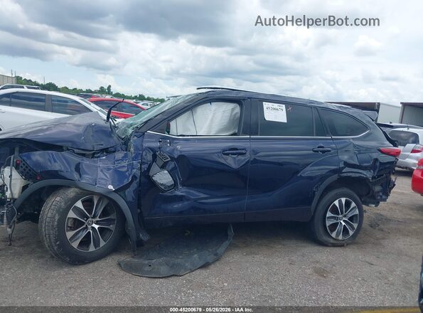 5TDGZRAH7LS009129 2020 TOYOTA HIGHLANDER Blue Widok wnętrza 360 stopni