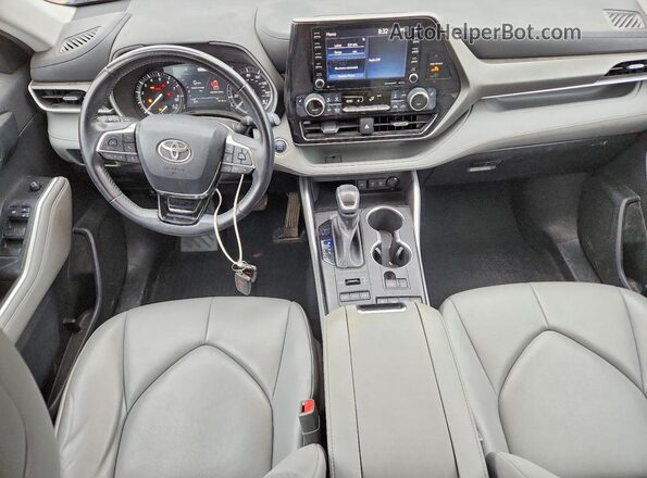 5TDGZRBH2MS557796 2021 TOYOTA HIGHLANDER Синий Вид панели приборов