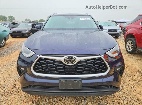 5TDGZRBH2MS557796 2021 TOYOTA HIGHLANDER Синий Вид спереди