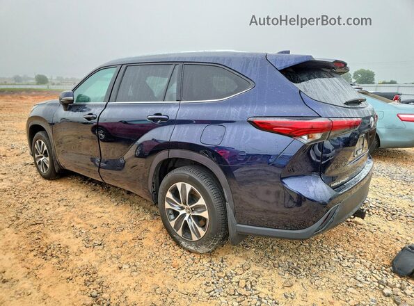 5TDGZRBH2MS557796 2021 TOYOTA HIGHLANDER Синий Задняя левая четверть