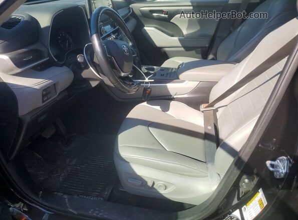 5TDGZRBH5MS063223 2021 TOYOTA HIGHLANDER Black Вид салону спереду