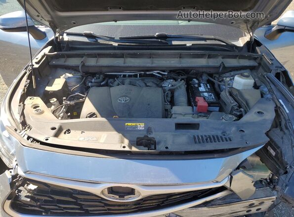 5TDHZRBH2MS070781 2021 TOYOTA HIGHLANDER Blue Vista del compartimento del motor