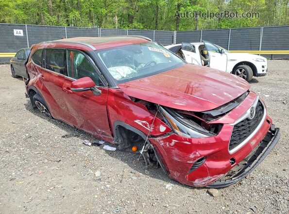 5TDHZRBH2MS535396 2021 TOYOTA HIGHLANDER Red 